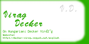 virag decker business card